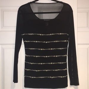 Women’s Beaded-Pearl Blouse